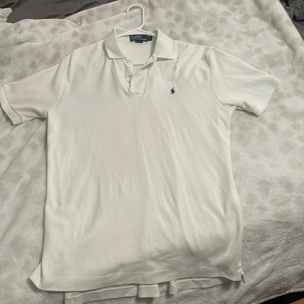 Men small polo shirt all white only worn twice
